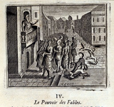 Fablenes kraft. Fabler av Jean de La Fontaine (1621-95). Illustrasjon av Francois Chauveau (1613-1676). Utgave av 1728. av Francois Chauveau