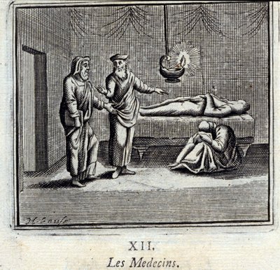 Legene. Fabler av Jean de La Fontaine (1621-95). Illustrasjon av Francois Chauveau (1613-1676). Utgave av 1728. av Francois Chauveau