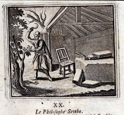 Den filosoferende ljåen. Fabler av Jean de La Fontaine (1621-95). Illustrasjon av François Chauveau (1613-1676). Utgave av 1728. av Francois Chauveau