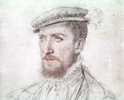 Gaspard de Coligny (1519-1572) (tegning) av François Clouet