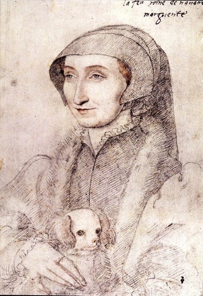 Marguerite av Navarra (1523-1574) (tegning) av François Clouet