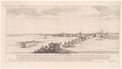 Utsikt over Nantes Nannetum (tittel på objekt) Elvelandskap i Frankrike (serietittel) av Francois Collignon