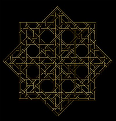 Maze, 2016, (skjermtrykk på papir) av Francois Domain