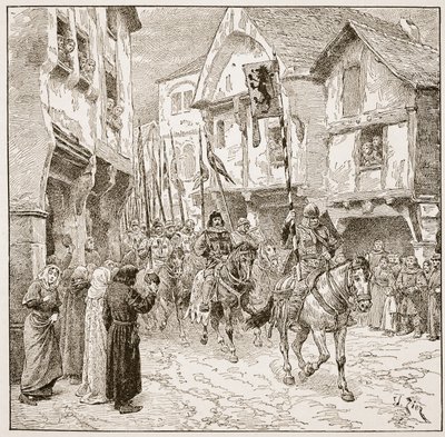 Duke Roberts avgang for det hellige land, illustrasjon fra 