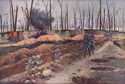 Første verdenskrigs slagmarkscene av Francois Flameng