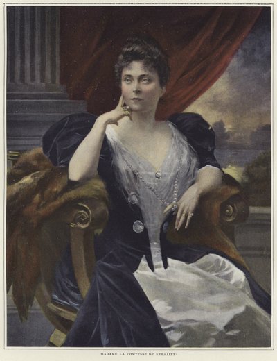 Portrett av Madame la Cometesse av Kersaint av Francois Flameng