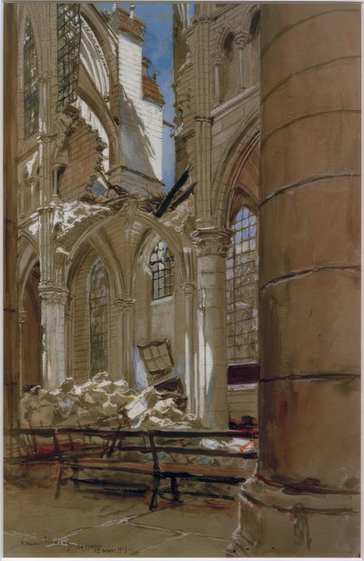 Soissons, 18. mai 1915 av Francois Flameng