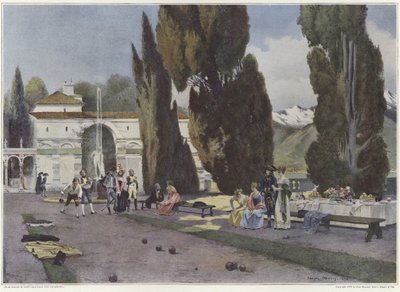 Soldater som spiller boule under den italienske kampanjen av Francois Flameng