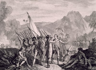 Fransk fangst av Tobago av Francois Godefroy