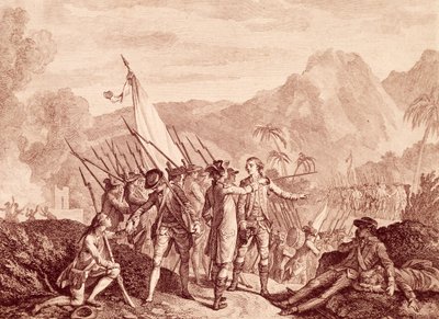 Den franske erobringen av Tobago av Francois Godefroy