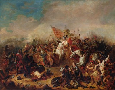Slaget ved Hastings i 1066 av Francois Hippolyte Debon