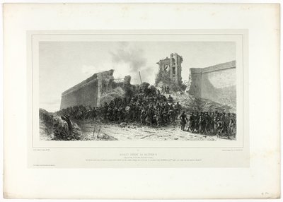 Assault of bastion no.8, fra Souvenirs of Italy: Roma Expedition av Francois Hippolyte Lalaisse