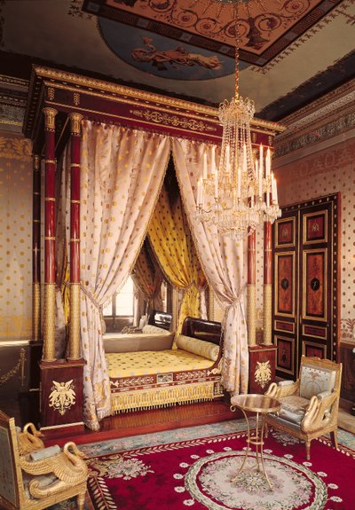 Soverom til dronning Hortense de Beauharnais (1783-1837) av Francois Honore Georges Jacob Desmalter