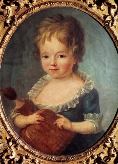 Fille a la poupee Maleri av Francois Hubert Drouais (1727-1775) 1700-tallet. Paris, Cognacq Jay-museet. av Francois Hubert Drouais