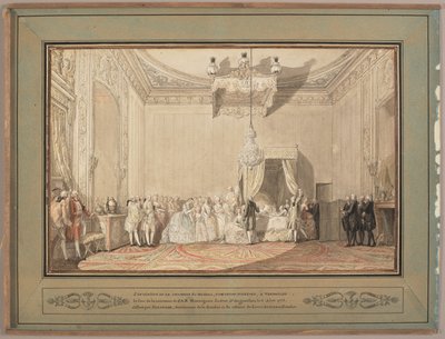 Das Schlafzimmer in Versailles von Marie-Thérèse de Savoie am Tag der Geburt von Louis-Antoine d