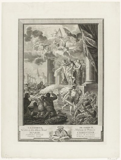 The Clemency of Joseph II, gravert av Mathias de Sallieth av Francois Joseph Pfeiffer