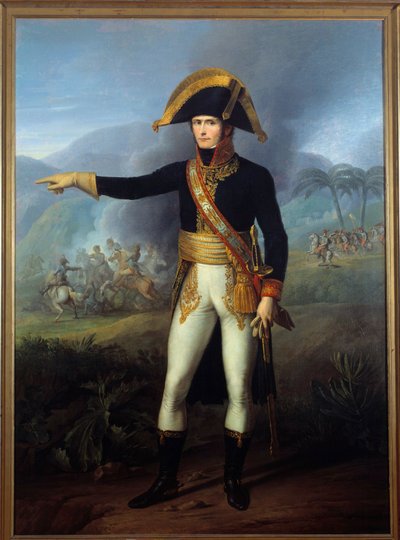 Portrett til fots av general Charles Leclerc (1772-1802) Maleri av Francois Joseph Kinson (1771-1839) Malmaison fra 1800-tallet, musee du chateau av Francois Josephe Kinson