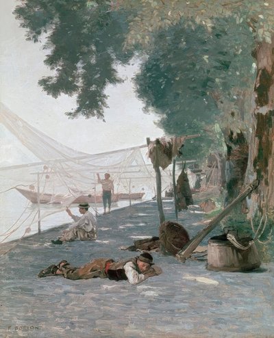 Garn og fiskere av Francois-Louis-David Bocion