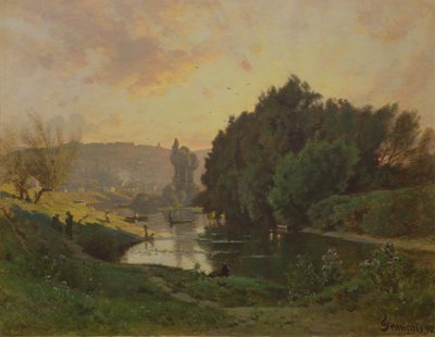 Scene av Bas-Meudon, 1892 av Francois Louis Francais