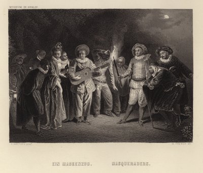Maskerader av Francois Louis Joseph Watteau
