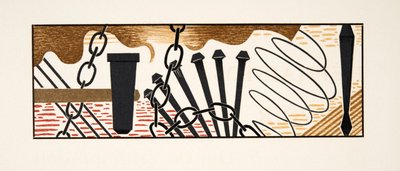 Grafisk illustrasjon fra Prometheus lenket av Aeschylus, pub. 1941 (stensiltrykk) av Francois Louis Schmied