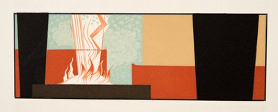 Grafisk illustrasjon fra Prometheus Enchained av Aeschylus, pub. 1941 (stensiltrykk) av Francois Louis Schmied