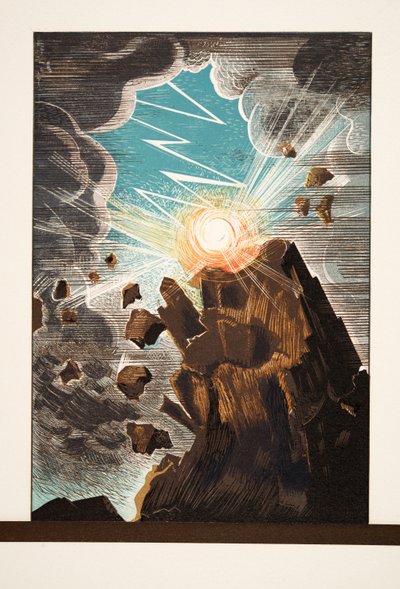 Illustrasjon fra Prometheus Chained av Aeschylus, pub. 1941 (stensiltrykk) av Francois Louis Schmied