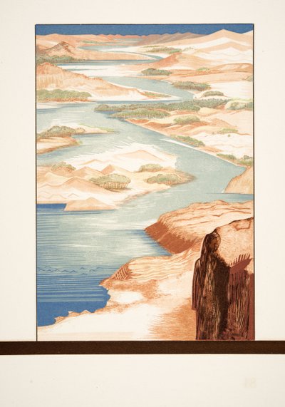 Illustrasjon fra Prometheus Chained av Aeschylus, pub. 1941 (stensiltrykk) av Francois Louis Schmied