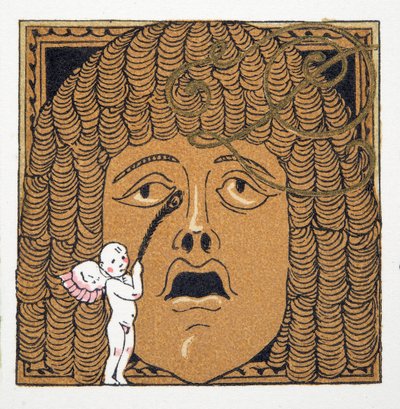 Nesen blir kilt av Cupid, fra Personages de Comedie, pub. 1922 (pochoir-trykk) av Francois Louis Schmied