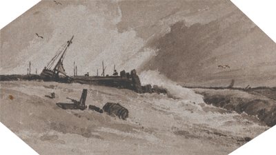 Kai i en storm av Francois Louis Thomas Francia