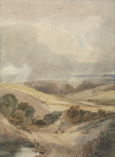 Mousehold Heath, Norwich, 1808 (wc på lagt papir) av Francois Louis Thomas Francia