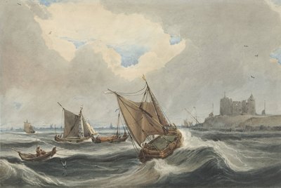 Skip foran havnen i Vlissingen av Francois Louis Thomas Francia