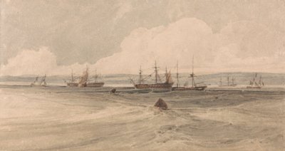 Utsikt over Sheerness av Francois Louis Thomas Francia