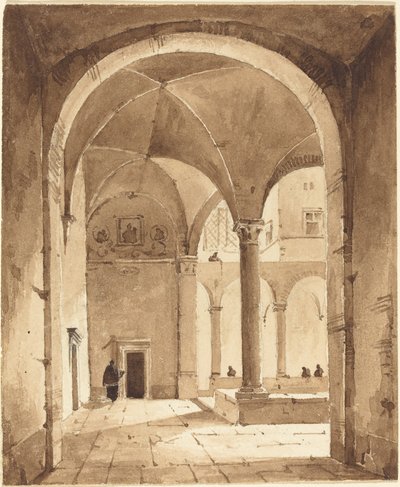 Et kloster av Francois Marius Granet
