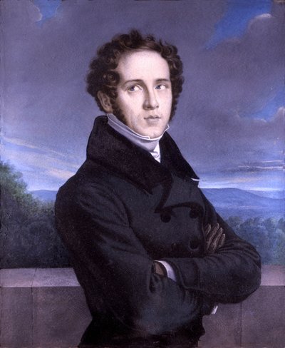 Portrett av Vincenzo Bellini (1801-1835) (olje på lerret) av Francois Millet