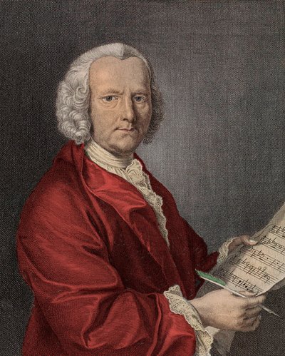 Portrett av Willem av Fesch (1687-1761) gravering av Francois La Cave av Francois Morellon la Cave