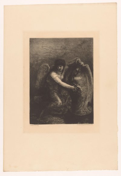 Engel med skjold av Francois Nicolas Chifflart