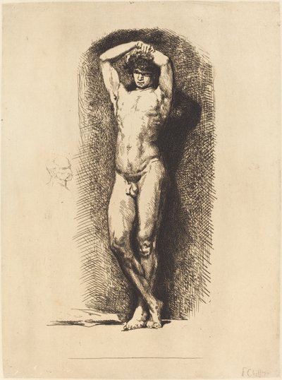 Mannlig akademi av Francois Nicolas Chifflart