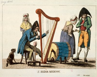 Karikatur av moderne Ossian, av Francois Nicolas Martinet av Francois Nicolas Martinet