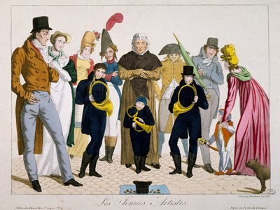 Unge kunstnere, trykk, Frankrike av Francois Nicolas Martinet