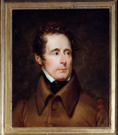Portrett av Alphonse de Lamartine (1791-1869), fransk forfatter og politiker. Maleri av Francois Gerard (1770-1837) av Baron François Pascal Simon Gérard
