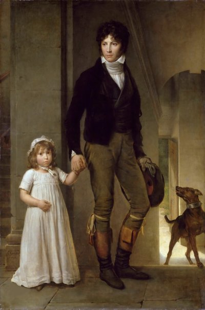 Jean-Baptiste Isabey 1767-1855 og hans datter Alexandrine, 1795. av Francois Pascal Simon Gerard
