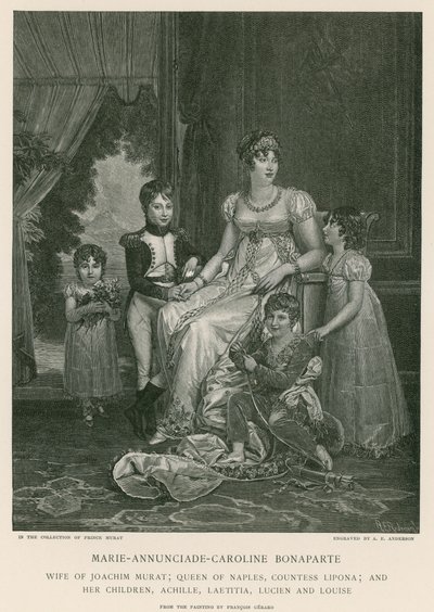 Marie-Annunciade-Caroline Bonaparte av Francois Pascal Simon Gerard