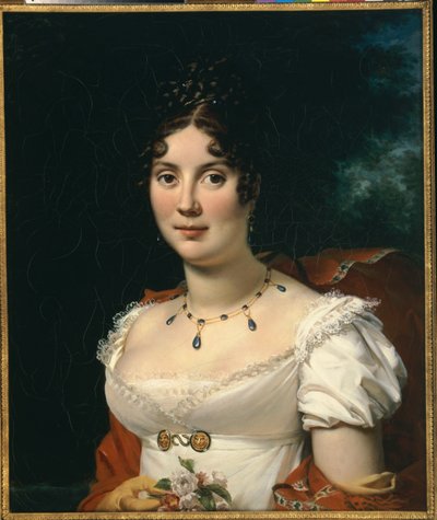 Portrett av en dame av Francois Pascal Simon Gerard