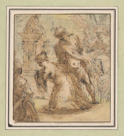 Halshugging av en helgen (Saint Catherine?) av Francois Perrier
