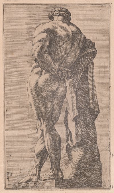 Farnese Hercules, sett bakfra [plate 4] av Francois Perrier