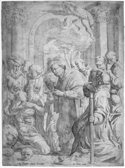 Den siste nattverden av Saint Hieronymus, 1584-1650. av Francois Perrier