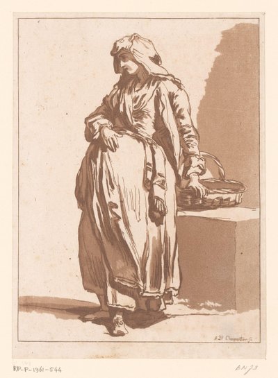 Bondekvinne med en kurv av Francois Philippe Charpentier