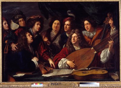 Møte med musikere Maleri av Francois Puget (1651-1707) 1688 Søn. 1,47x2,12 m av Francois Puget
