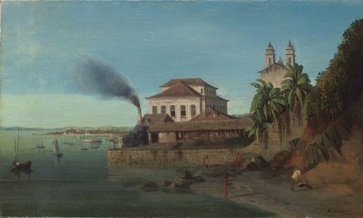 Solar do Unhao, med kirken N. S. de Conceicao da Praia, Salvador da Bahia av Francois Rene Moreaux